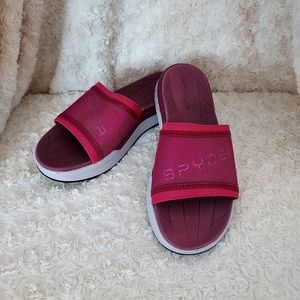 Spyder Peninsula Water Resistant slide sandals Comfy Vacation Beach Sz 9 Fuchsia